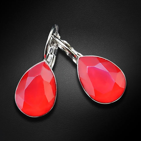 Auskarai „Kristalo Lašas (Royal Red)“ su Swarovski™ kristalais
